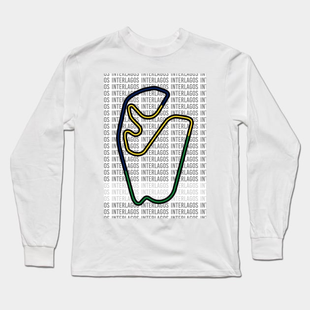 Interlagos - F1 Track Long Sleeve T-Shirt by GreazyL